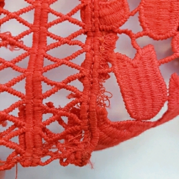 *Last Chance* NWT Bardot Roxy Lace Dress Red Party Cocktail Spaghetti Straps - Picture 12 of 12